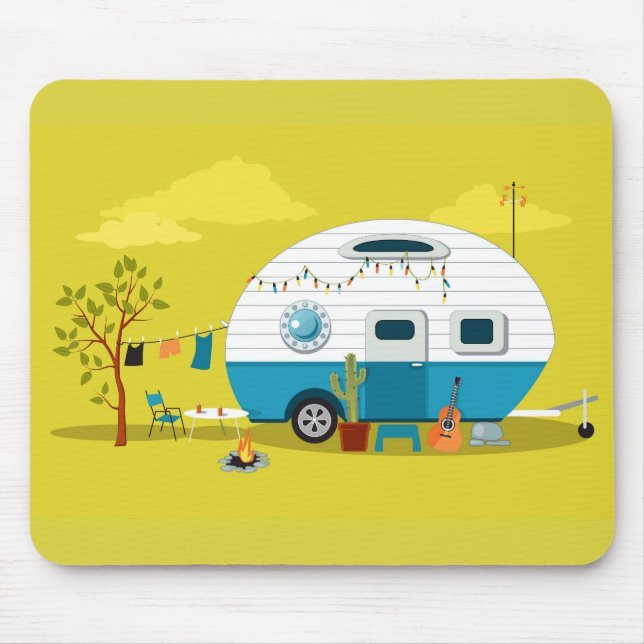 Happy Campers trailer Mouse Mat (Front)