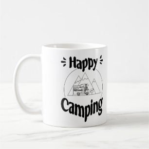 Happy Camping - fröhliches cooles Grafikdesign Coffee Mug