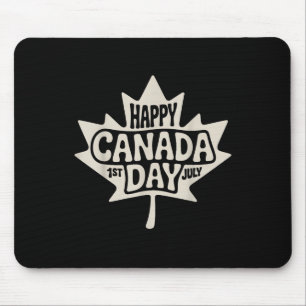Happy Canada Day 2025 Vintage Canadian Flag Maple Mouse Mat