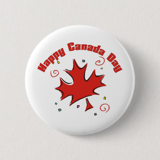 Happy Canada Day 6 Cm Round Badge