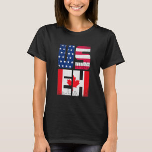 Happy Canada Day American Canadian Flag Patriotic T-Shirt