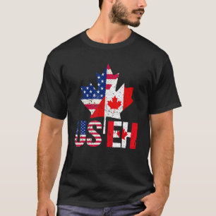 Happy Canada Day American Canadian Flag Useh Pride T-Shirt
