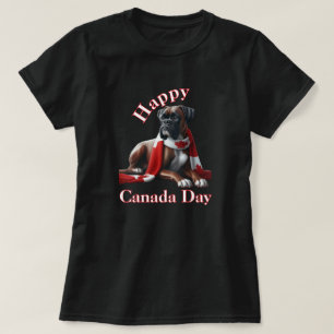 Happy Canada Day Boxer Dog T-Shirt