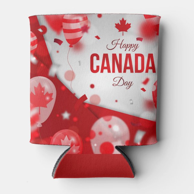 Happy Canada Day Can Cooler (Front)