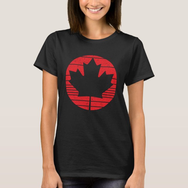 Happy Canada Day Canadian Canada Flag Maple Leaf   T-Shirt (Front)
