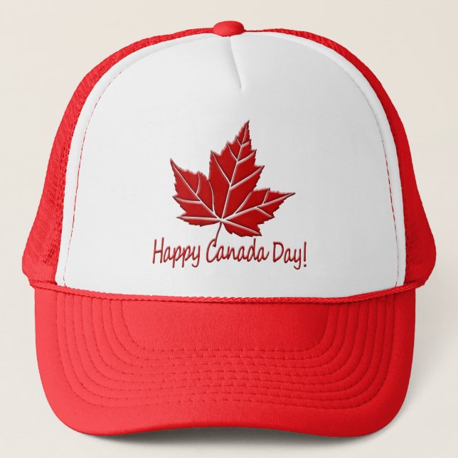 Happy Canada Day Caps Canada Trucker Hat (Front)