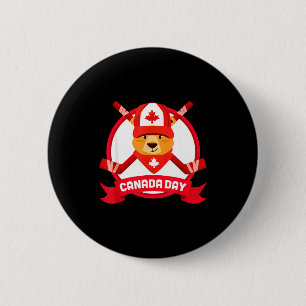 Happy Canada Day Design Funny Canadian Groundhog F 6 Cm Round Badge