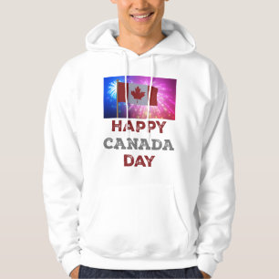 Happy Canada Day Fireworks Hoodie