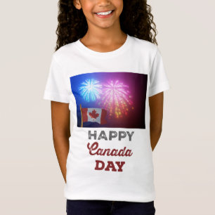 Happy Canada Day Flag & Fireworks T-Shirt