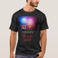 Happy Canada Day Flag & Fireworks
