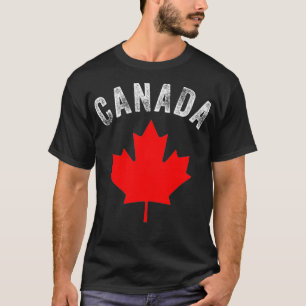 Happy Canada Day  Funny Maple Canadian Flag Vintag T-Shirt