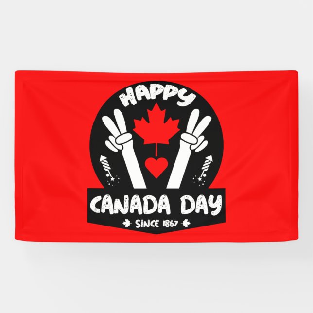 Happy Canada Day July 1    Banner (Horizontal)