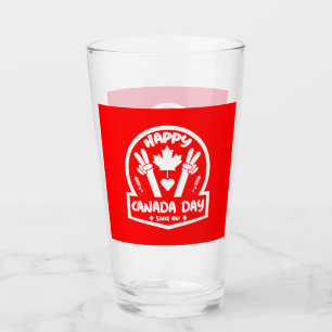 Happy Canada Day July 1 Glass