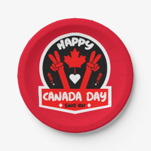 Happy Canada Day July 1st       Paper Plate