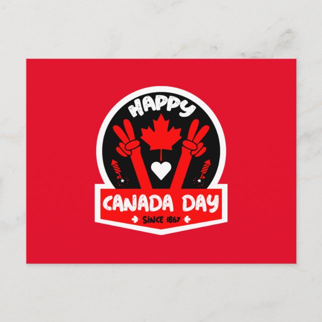 Happy Canada Day July 1st     Postcard (Front)