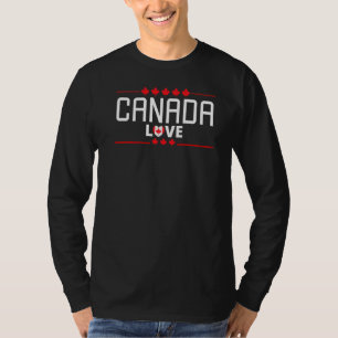 Happy Canada Day Love Maple Leaf Heart Canada Fla T-Shirt