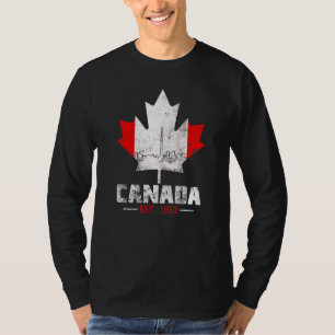 Happy Canada Day Maple Leaf Animal Canadian Flag T-Shirt