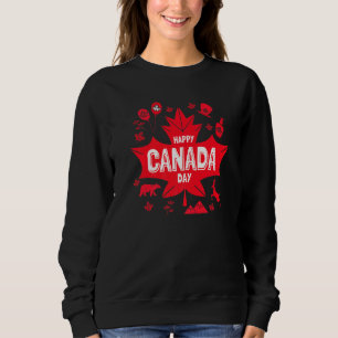 Happy Canada Day Maple Leaf Canada Day Party Sweatshirt