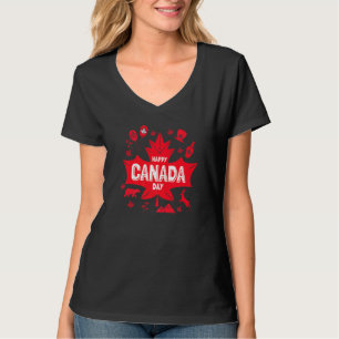 Happy Canada Day Maple Leaf Canada Day Party T-Shirt