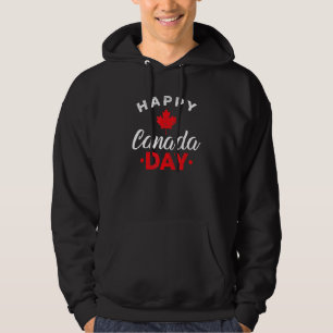 Happy Canada Day Maple Leaf Canadian Flag Hoodie