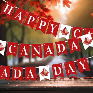 Happy Canada Day Maple Leaf ID1313 Bunting