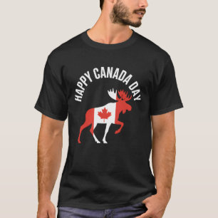 Happy Canada Day Maple Leaf Moose Women Men Kids T-Shirt