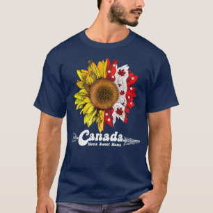 Happy Canada Day Maple Sunflower 1st July Independ T-Shirt