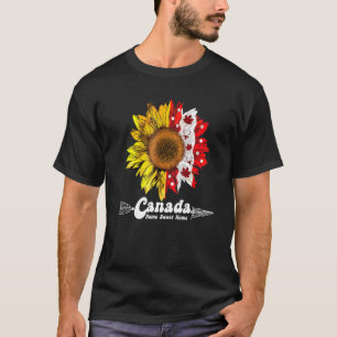 Happy Canada Day Maple Sunflower 1st July Independ T-Shirt