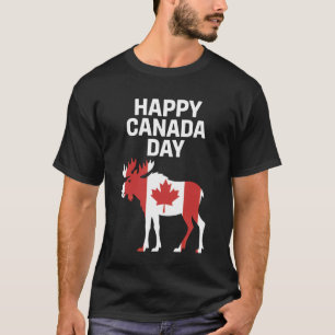 Happy Canada Day Moose Art For Canadians T-Shirt