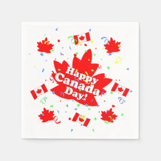 Happy Canada Day Party Napkin