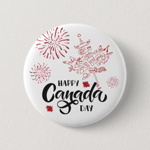 Happy Canada Day Pinback Button