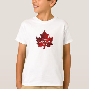 Happy CANADA DAY Red Maple Leaf Kids T-Shirt
