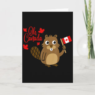 Happy Canada Day Shirt Funny Canadian Groundhog Fl Card