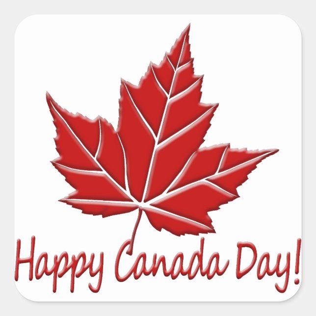 Happy Canada Day Stickers Personalised Canada Gift (Front)