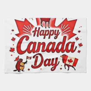 Happy Canada Day! Tea Towel