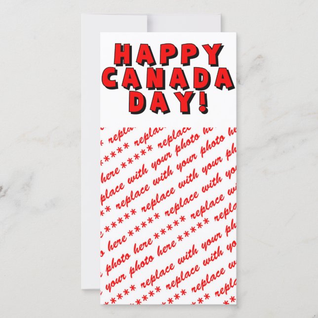 Happy Canada Day Text Image (Front)