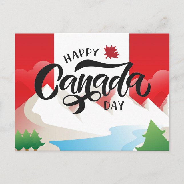 Happy Canada Day Travel Canada Post Card (Front)