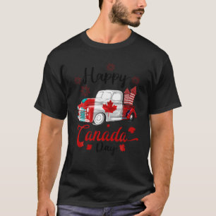 Happy Canada Day Truck Fireworks Canadian Flag Men T-Shirt