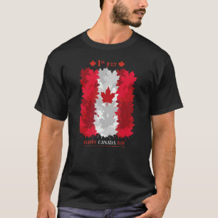 Happy Canada Day Vintage Symbol Canadian Flag Mapl T-Shirt