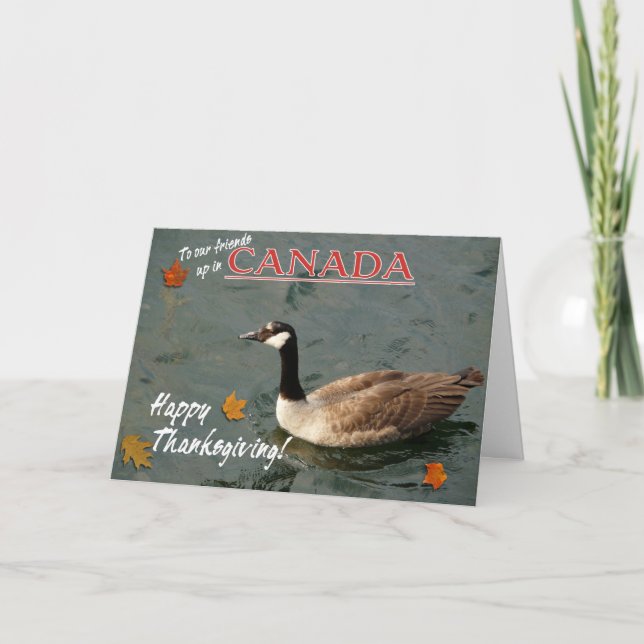 Happy Canadian Thanksgiving-Canada Goose Holiday Card (Front)