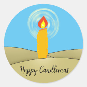 Happy Candlemas Classic Round Sticker