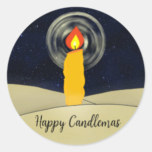 Happy Candlemas Classic Round Sticker