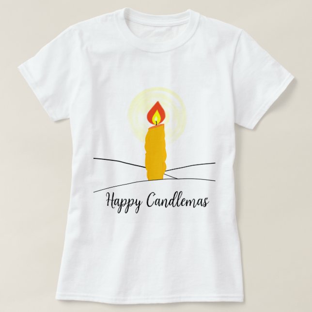 Happy Candlemas T-Shirt (Design Front)
