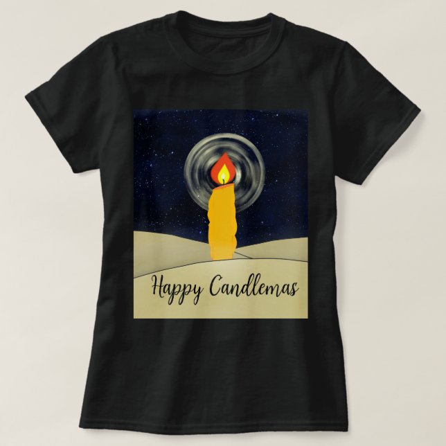 Happy Candlemas T-Shirt (Design Front)