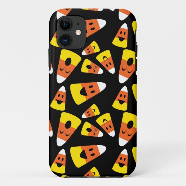 Happy candy corn orange Halloween pattern Case-Mate iPhone Case (Back)