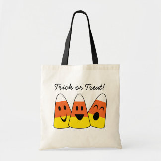 Happy candy corn orange trick or treat Halloween Tote Bag