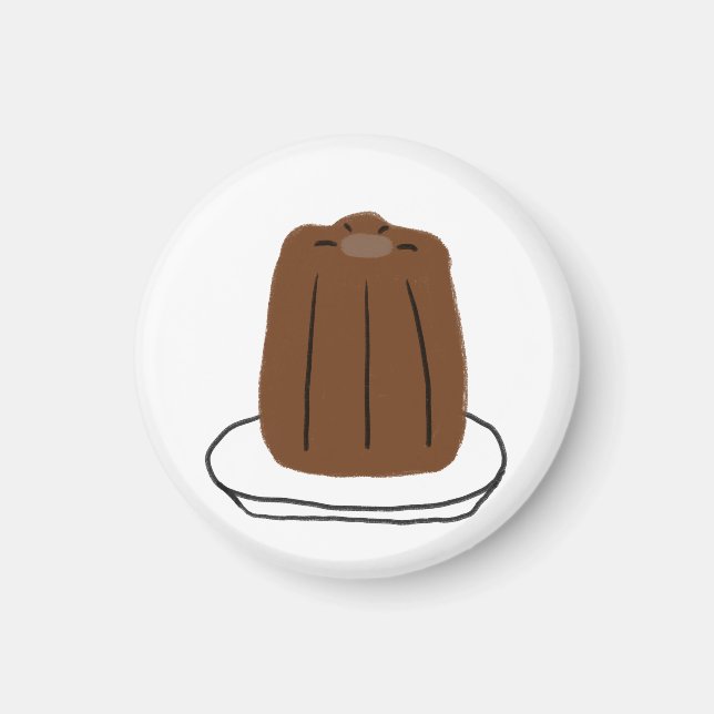 Happy Canelé French Pastry Gift Magnet (Front)