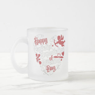 Happy Capitalist Exploitation of Affection Day Frosted Glass Coffee Mug