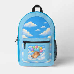 Happy Capybara in the Clouds Backpack Cute Ballo