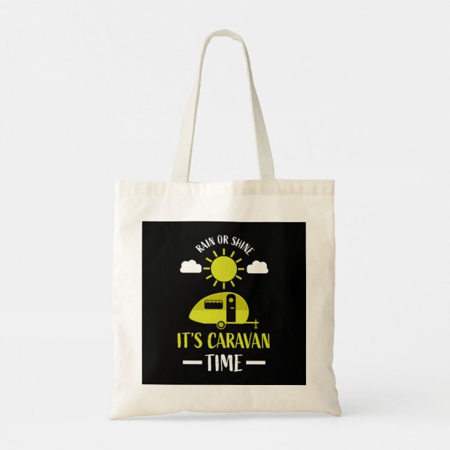 happy caravan camping trip tote bag (Back)